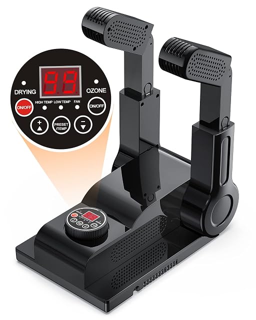 FORLIM electric shoe dryer with telescopic outlets and digital timer