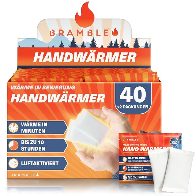 Bramble box of forty pairs of air-activated hand warmers