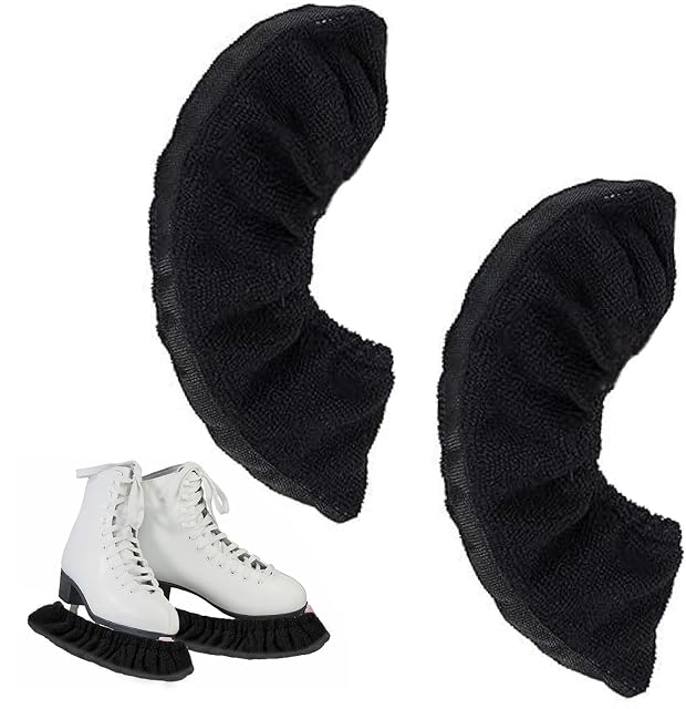 JAMSSOW pair of black microfibre skate blade soakers