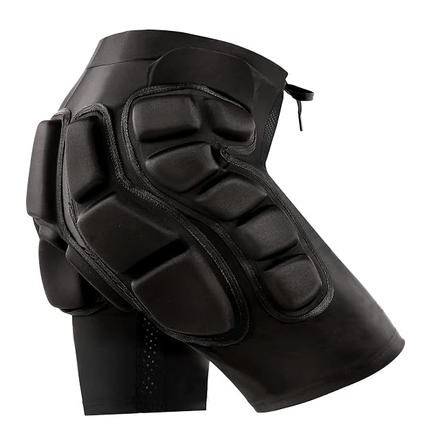 Relaxyee 3D padded protective shorts in black