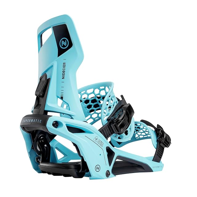 Nidecker OG Supermatic snowboard binding in Escape Cyan with automatic entry