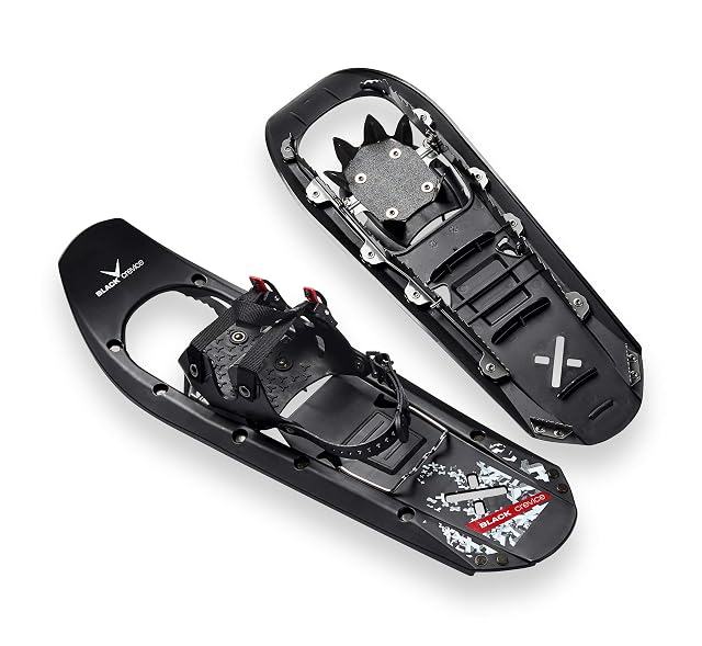 Black Crevice plastic-framed snowshoe, 64 cm, with ratchet binding