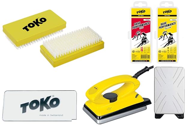Toko five-piece ski waxing set with T8 waxing iron