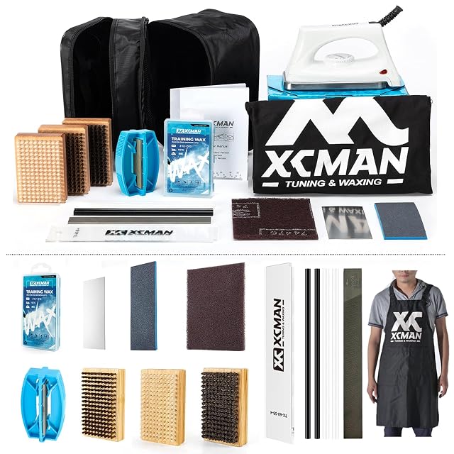XCMAN fourteen-piece ski and snowboard waxing and tuning kit